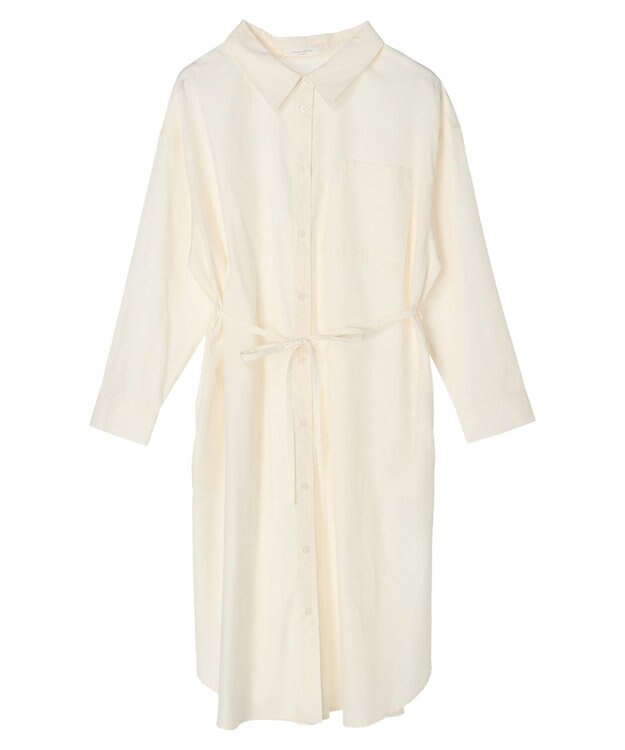 Green Parks ミドル丈シャツワンピースII Ecru