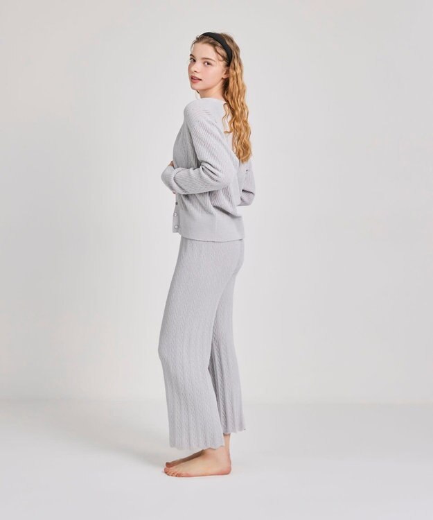 une nana cool とろみ素材がここちよいカーディガン　ｍｏｉ　ｒｏｏｍ（モアルーム） グレー