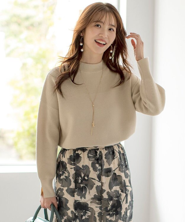 ANY SIS 【洗える】ウキウキ ニット シャンパン