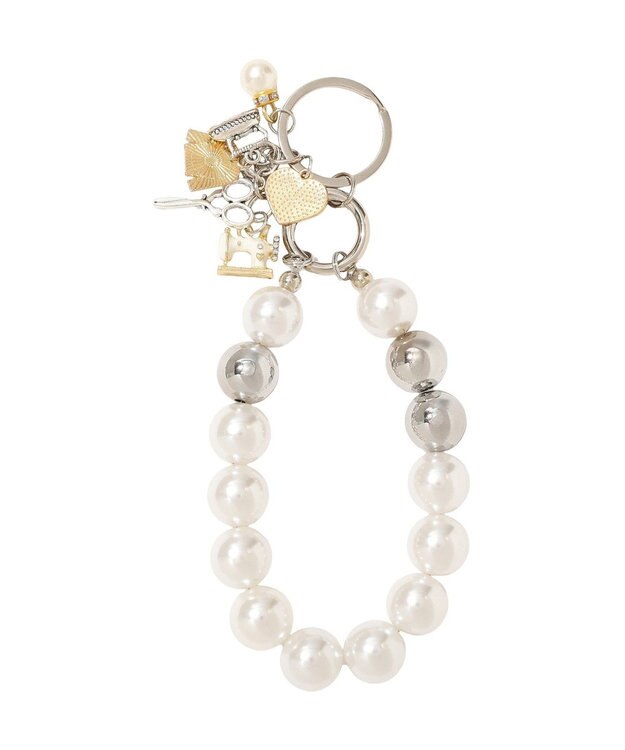 YECCA VECCA パール×エナメルチャーム White