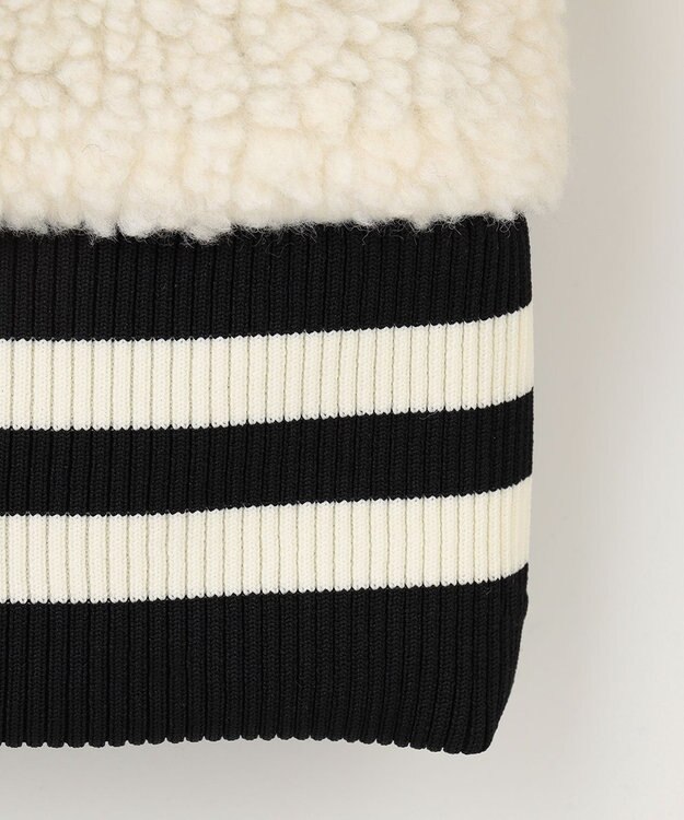 PW CIRCULUS 【MEN】【撥水/防風】リバーシブル ボア ジップアップ ブルゾン ホワイト×ブラック