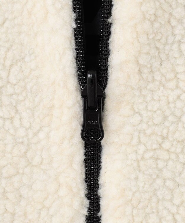 PW CIRCULUS 【MEN】【撥水/防風】リバーシブル ボア ジップアップ ブルゾン ホワイト×ブラック