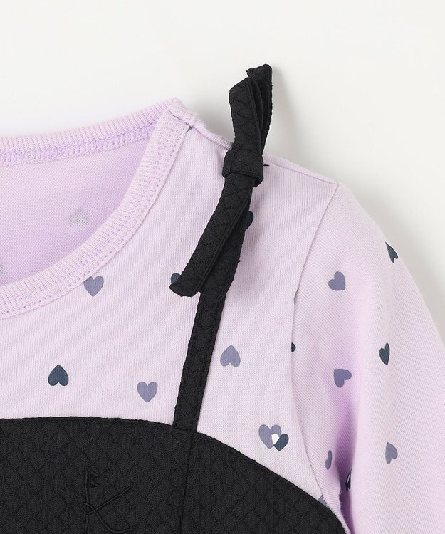 組曲 KIDS 【110-140㎝】ビスチェ＆ハートコンビ チュニック ラベンダー系