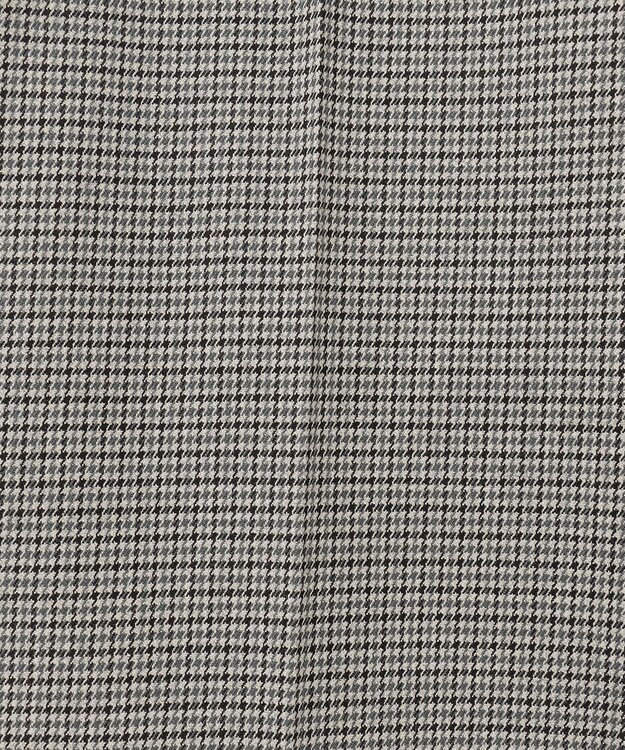 23区 L 【洗える】チェックストレッチ ワイドパンツ ブラック系3