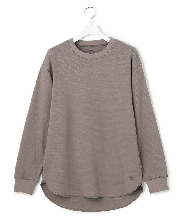 J.PRESS YORK STREET 【UNISEX】ハニカムワッフル Tシャツ ライトグレー系