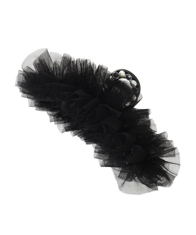 Maison de FLEUR チュールビジューバンスクリップ Black