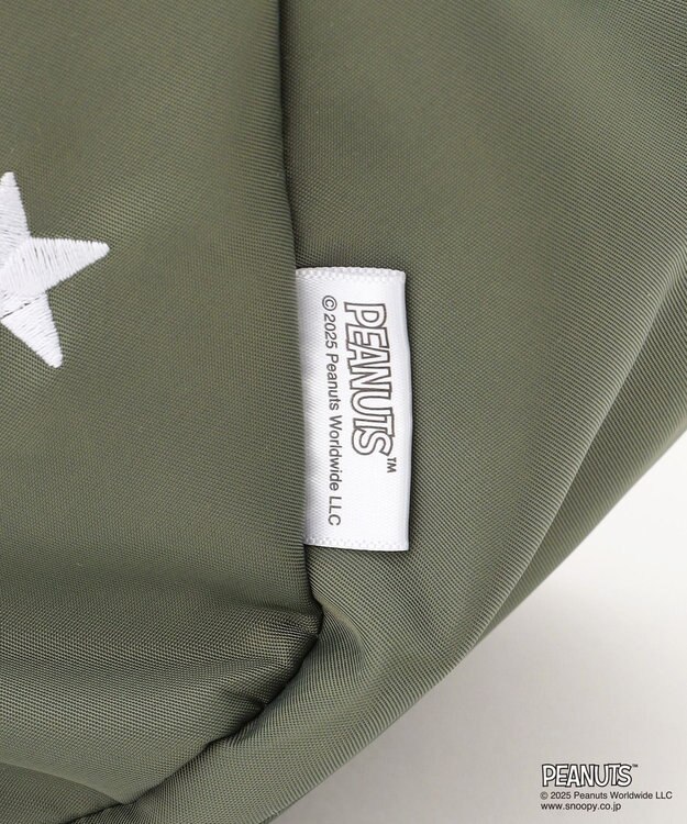 Y'SACCS SNOOPYデザイン サイドギャザー2wayトート　Mサイズ(スケートボード） カーキ