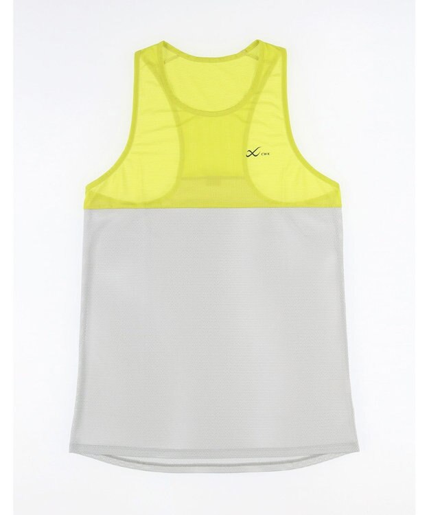 CW-X 【UNISEX】 CW-X ランニングシャツ メッシュ素材 涼しい着ごこち スポーツウェア ノースリーブ ユニセックス DLR160 /ワコール イエロー