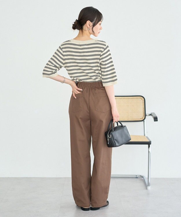 earth music&ecology チノタックパンツ Brown