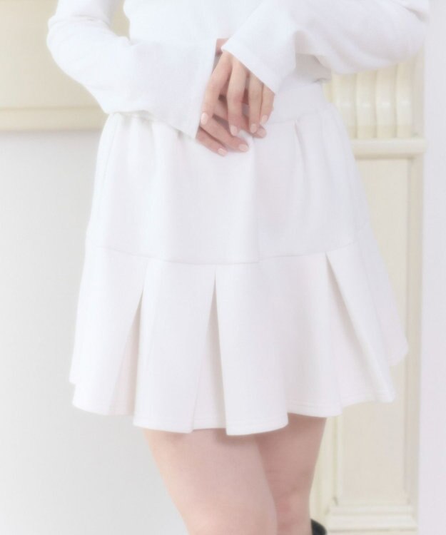 WEGO ダンボールプリーツスカパン ホワイトアイボリー