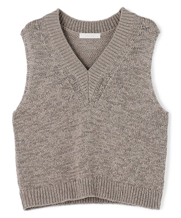 UNFILO テープヤーンニット ベスト チャコール