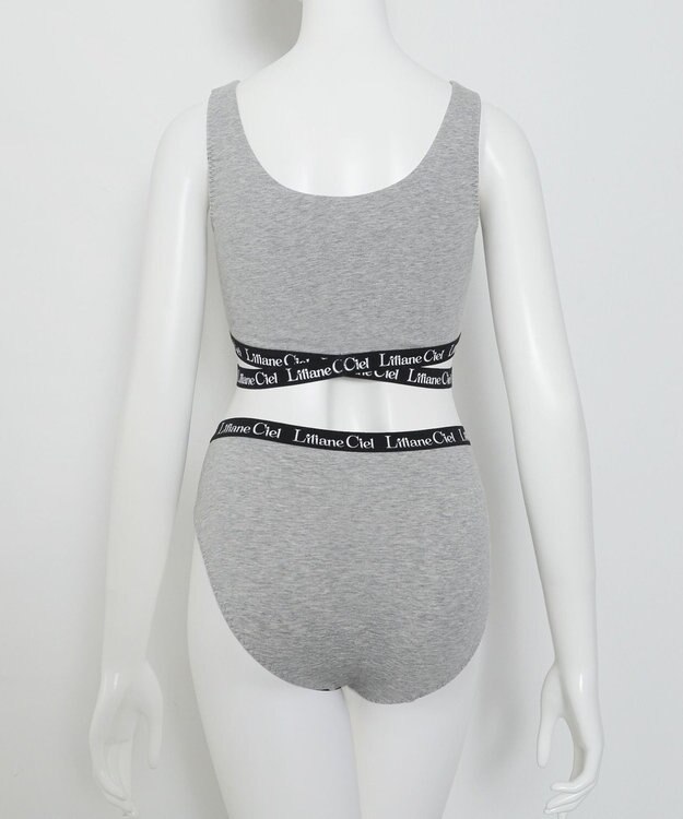 WEGO 【ハーフトップ＆ショーツセット】Liliane　Ciel　クロスロゴ グレー