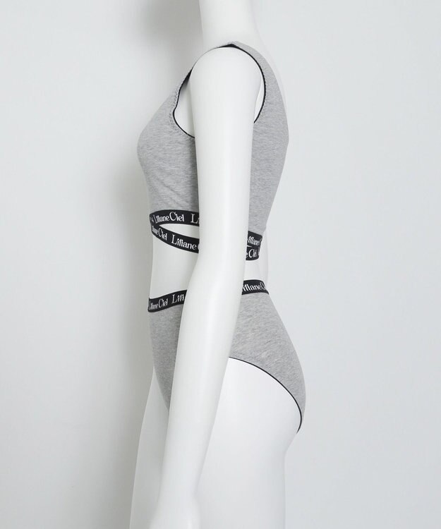 WEGO 【ハーフトップ＆ショーツセット】Liliane　Ciel　クロスロゴ グレー