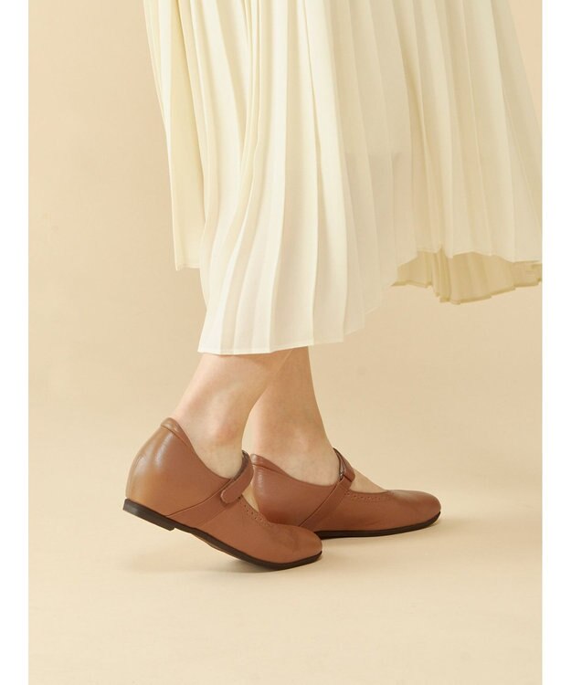 ASICS WALKING ペダラウォーキングシューズ E ヒール高2.5cm ブラウン系