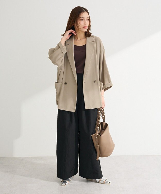 Green Parks 【適ON】シアーシャツジャケット Ivory