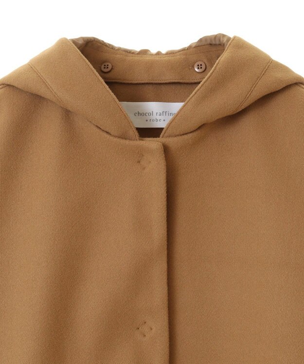 Green Parks フード取り外しハーフコート Camel