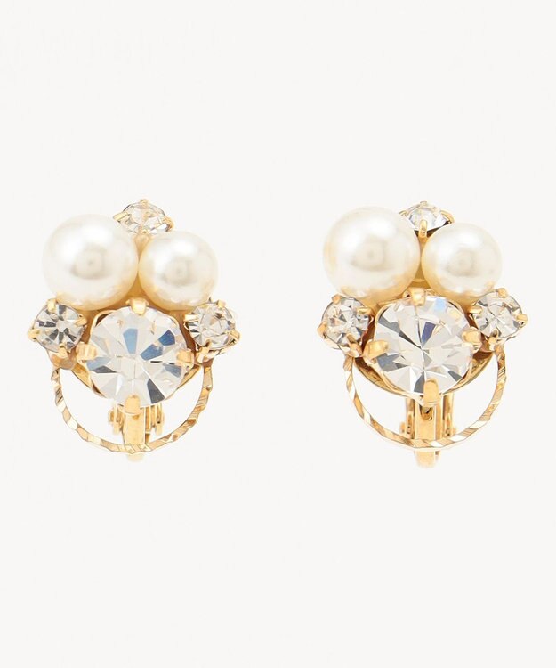 ANY SIS パール調ストーンサークル イヤリング キスカ