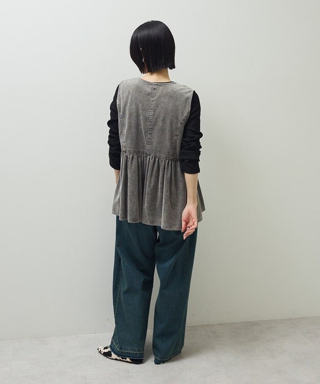 Green Parks ・ＥＬＥＮＣＡＲＥ　ＤＵＥ　ケミカルコーデュロイベスト Gray