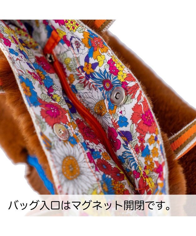 tsumori chisato CARRY キラネコファー ハンドバッグ 手提げ チョコ