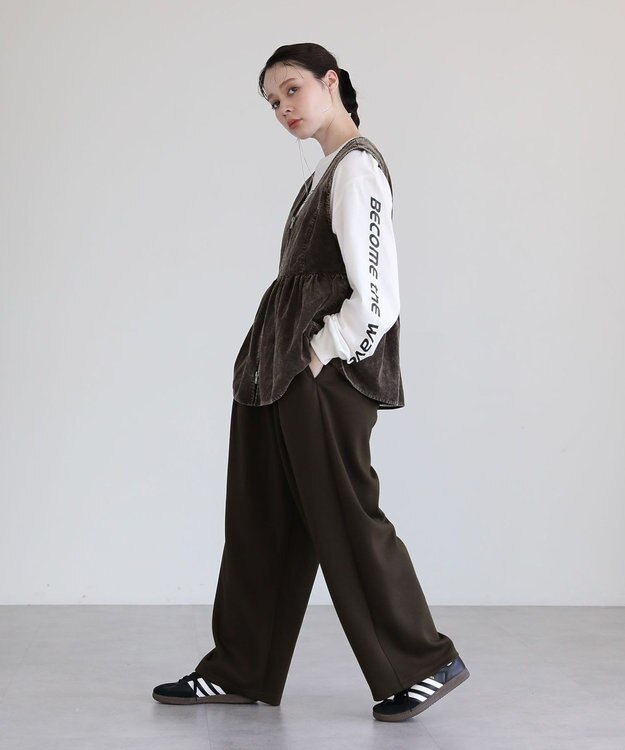 Green Parks ・ＥＬＥＮＣＡＲＥ　ＤＵＥ　ケミカルコーデュロイベスト Brown