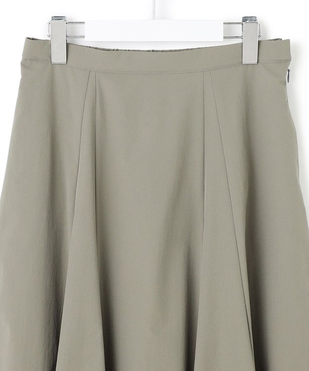 23区 L 【洗える】ストレッチタイプライター フレア スカート ライトカーキ系