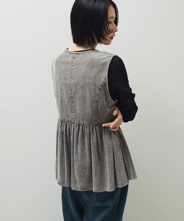 Green Parks ・ＥＬＥＮＣＡＲＥ　ＤＵＥ　ケミカルコーデュロイベスト Gray