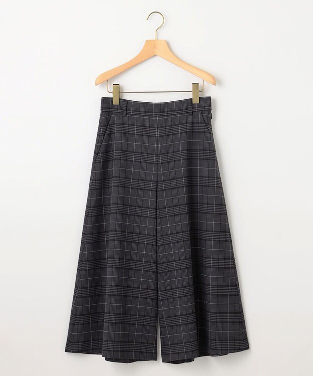 組曲 【WEB限定】ウールライクストレッチ フレアパンツ グレー系3