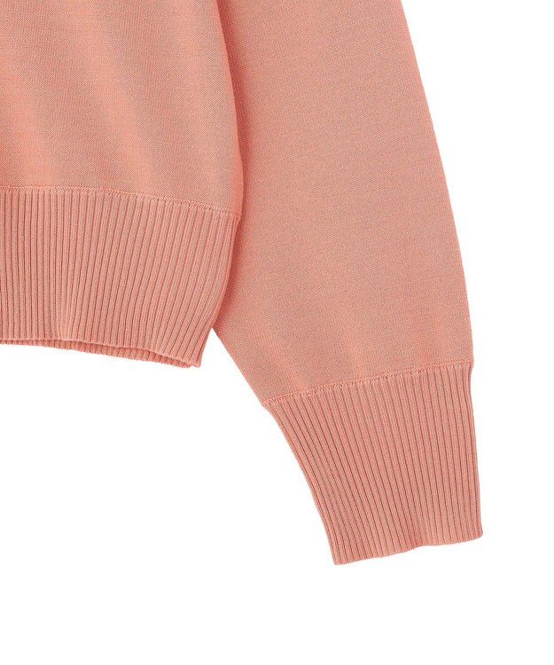 Green Parks ここちニット衿付き配色プルオーバー Pink