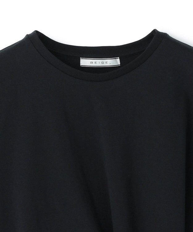 BEIGE， CERUSSITE / フォルムタック ドレープTシャツ Black