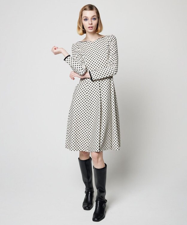 TOCCA 【洗える！】CLOVER STAMP ドレス ベージュ系5