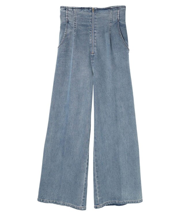 earth music&ecology フロントジップデニムパンツ Medium Indigo