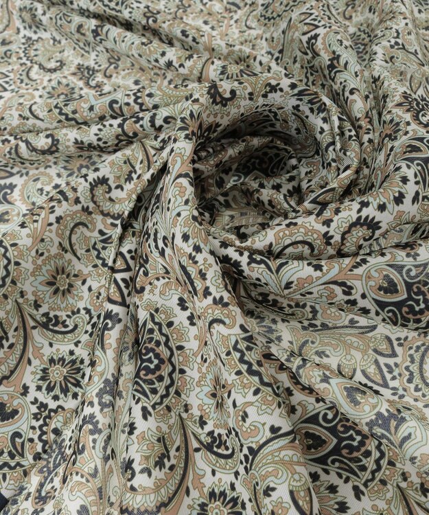 AMERICAN HOLIC 大判ペイズリースカーフ Beige