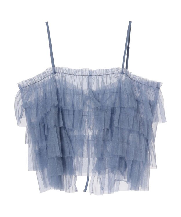 Green Parks ・ＥＬＥＮＣＡＲＥ　ＤＵＥ　２ｗａｙラメチュールフリルキャミ Blue