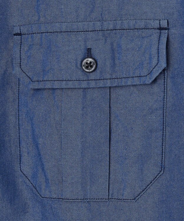 JOSEPH ABBOUD 【キングサイズ・新たな環境配慮型素材使用】サスティナブルファブリック  テンセルツイル  シャツ ネイビー系