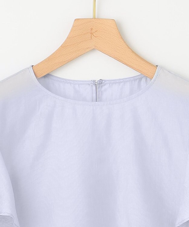 組曲 S カールマイヤーフリル ブラウス サックスブルー系1