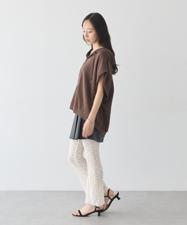 earth music&ecology レースフレアパンツ Off White