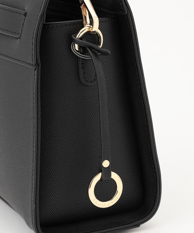 組曲 ベルトデザインスクエアショルダーバッグ ブラック系