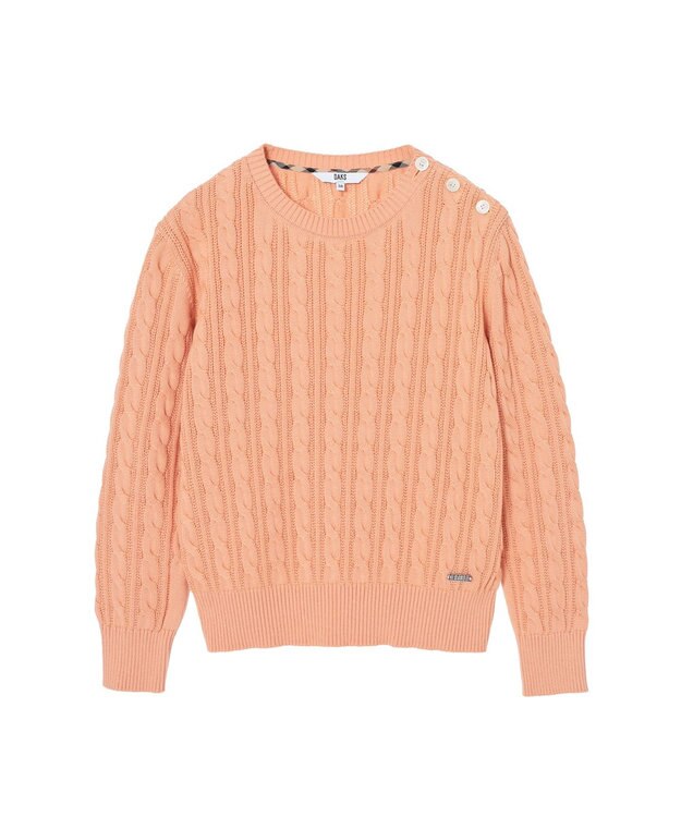 DAKS ミックスケーブル ニットプルオーバー（無撚コットン） キャニオンサンセット