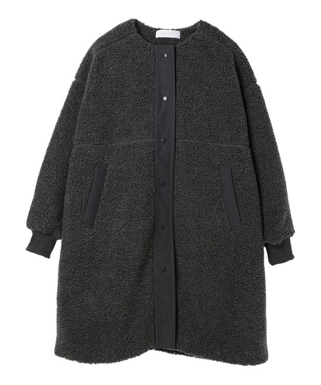 Green Parks ロングボアコート Charcoal Gray