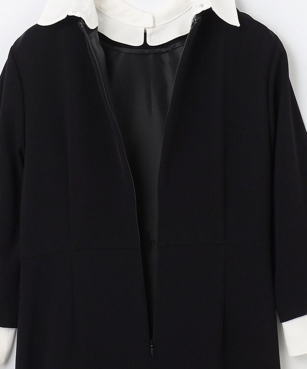 GRACE CONTINENTAL ダブルクロスドレス バイカラー