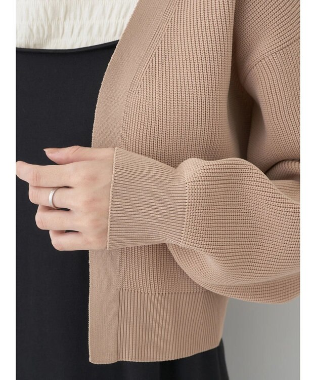 earth music&ecology バックリボンボレロ Beige