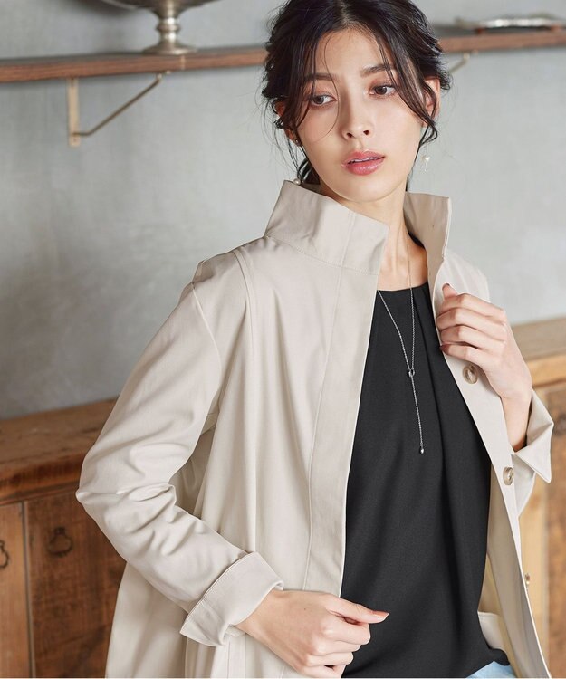 Tiaclasse 【新色追加・洗える】レースパフ袖ブラウス ブラック