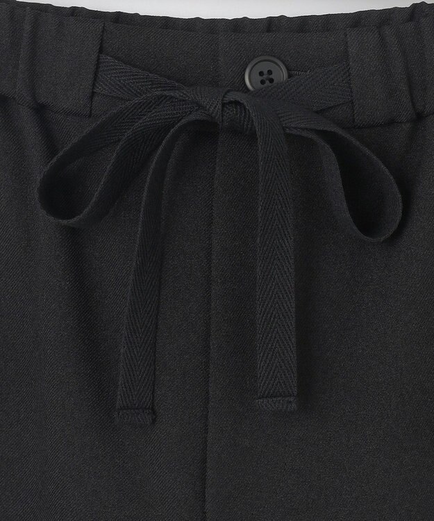 J.PRESS LADIES 【洗える】ツムギート flannel ワイド パンツ ブラック系