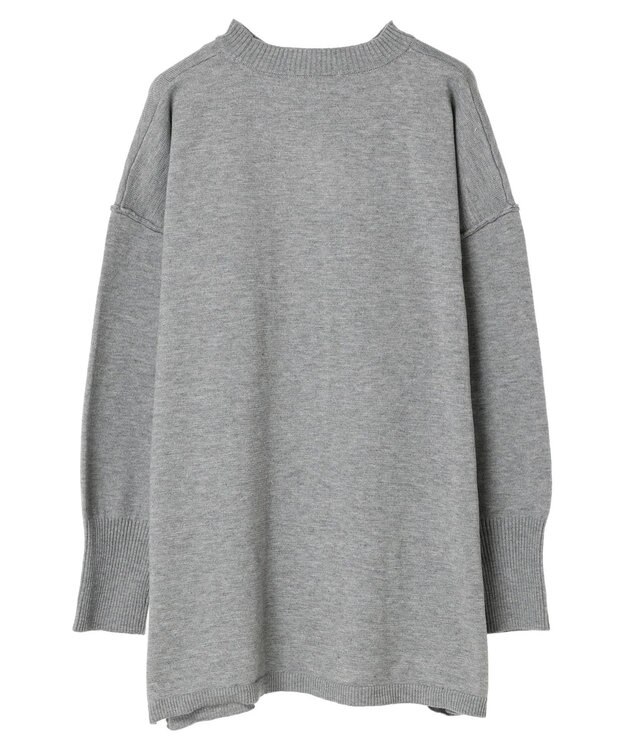 Green Parks もちやわ　ニットチュニック Gray Mixture