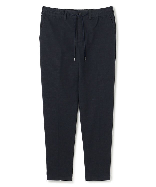 JOSEPH HOMME 新素材【通気性/ストレッチ】グリットタックジャージー / ドロスト付きテーパードパンツ PEGG CONVERTIBLE ネイビー系