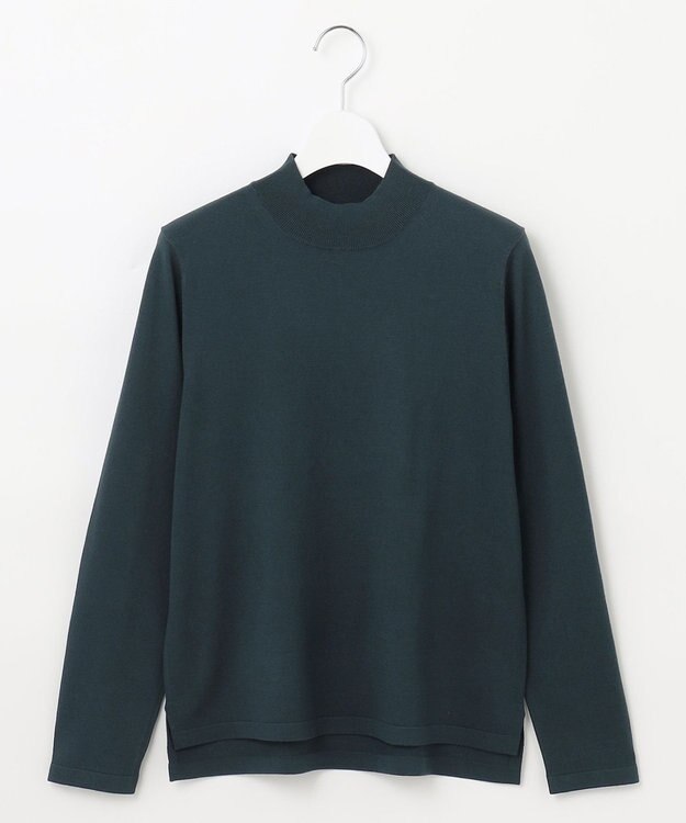 J.PRESS LADIES 【洗える】PRINCE ハイネック ニット ダークグリーン系