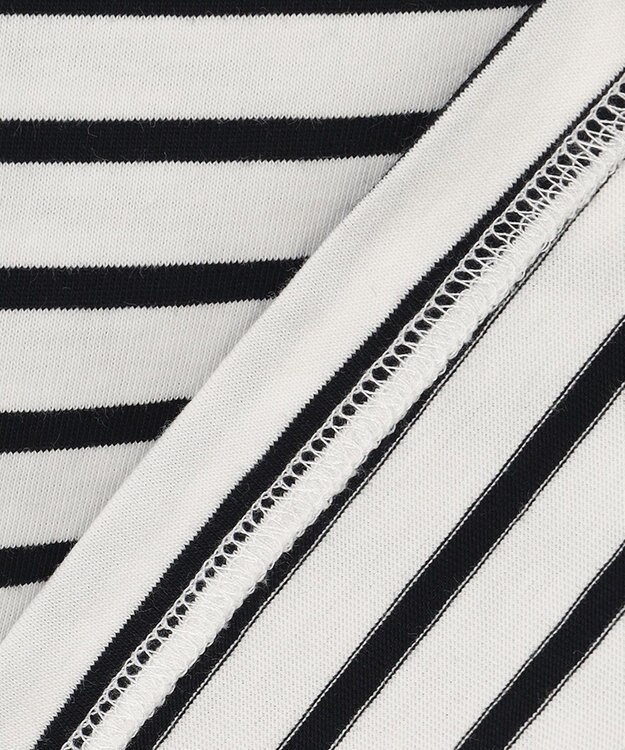 ANY KIDS セーラー襟付き 長袖 トップス オフ×ブラックボーダー