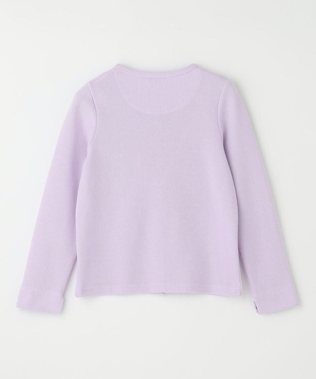 ANY KIDS スナップボタン フレンチ カーディガン ラベンダー