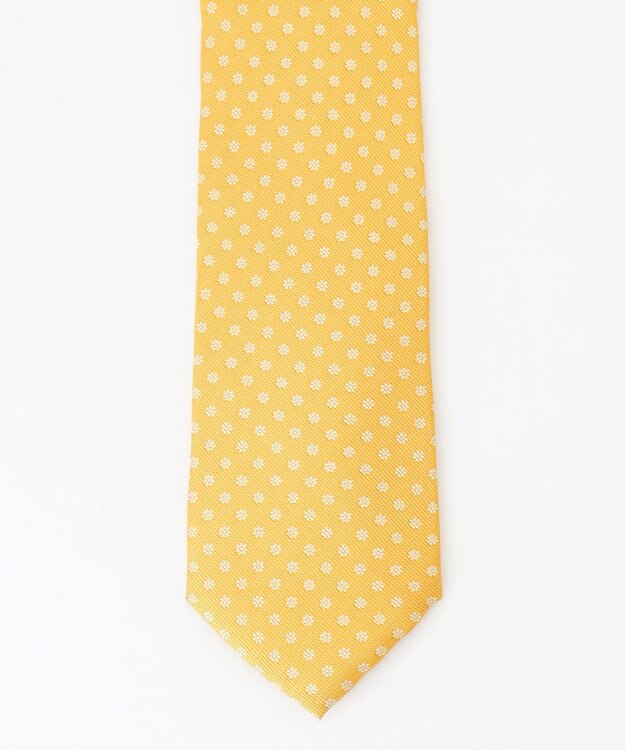 J.PRESS MEN 小紋柄ハンドプリントネクタイ ライトイエロー系5