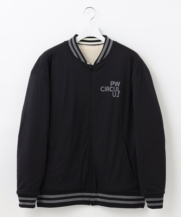 PW CIRCULUS 【MEN】【撥水/防風】リバーシブル ボア ジップアップ ブルゾン ホワイト×ブラック